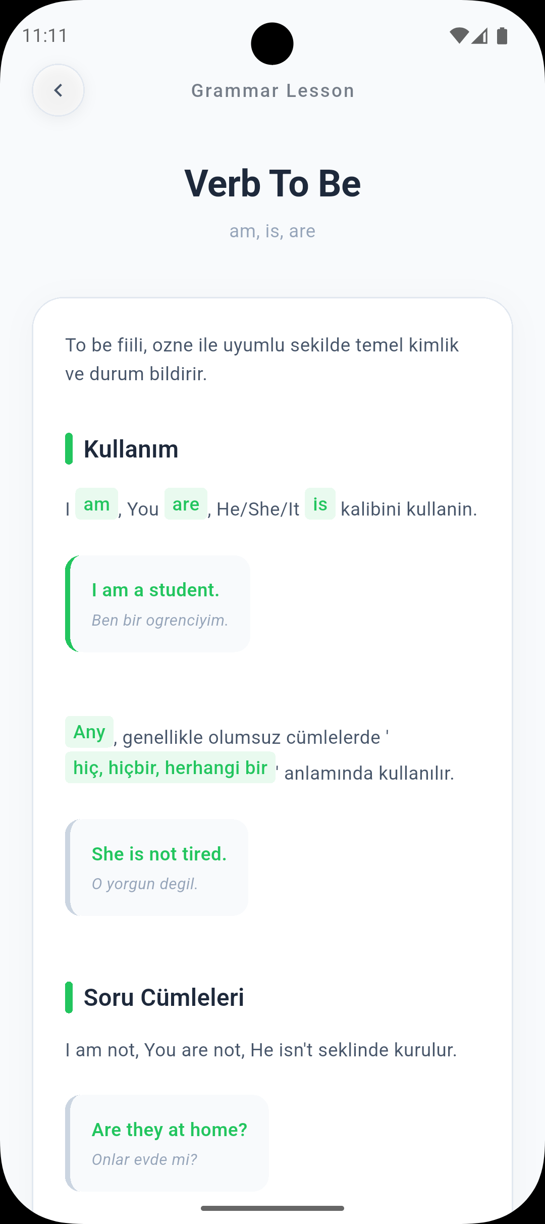 Profile screen